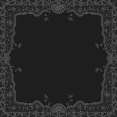 Floral ornamented frame; old style ornate decoration