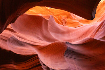Colourful abstract sandstone formations in the desert walls