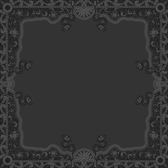 Floral ornamented frame; old style ornate decoration