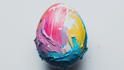 Colorful painted egg