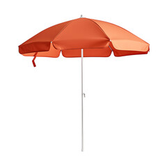 Contemporary Compact Beach Umbrella with a Sleek Fo Isolated on Transparent Background