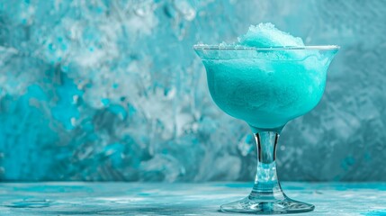 Refresh yourself with a vibrant blue frozen margarita, perfect for hot days and chill vibes in any setting.