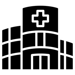 Obraz premium Hospital Glyph Icon