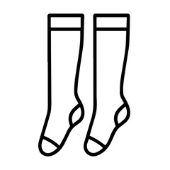 line icon golf socks on white background vector
Vector icon clothes and shoes