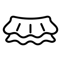 line icon frills on white background vector
Vector icon clothes and shoes