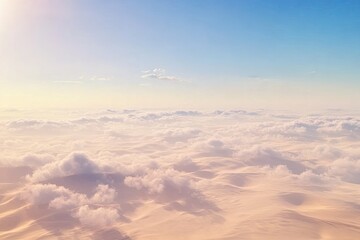 Obraz premium Above the clouds, a serene sunrise view