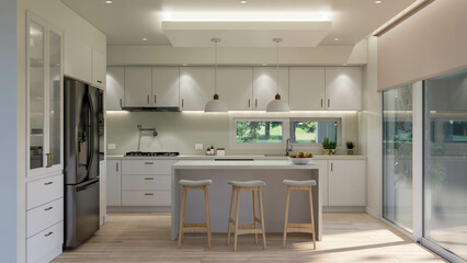 interior of modern kitchen