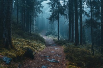 Misty forest path (2)