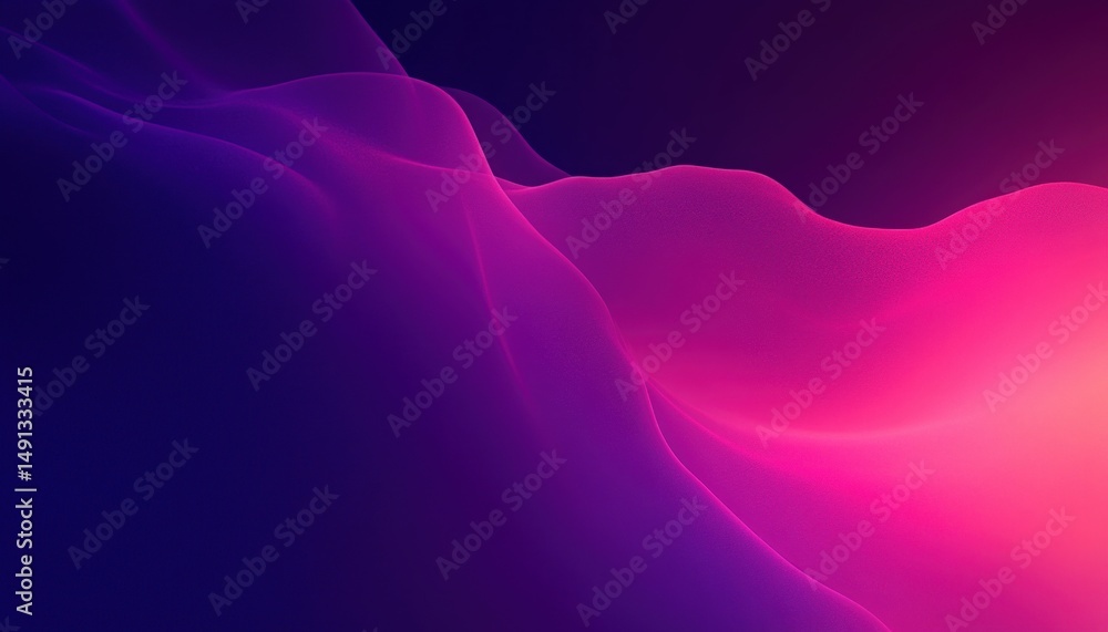 Poster abstract flowing gradients of purple and pink hues blending smoothly creating a vibrant and calming 