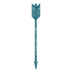 Bold Arrow with Robust Vectors in Deep Teal Colour Isolated on Transparent Background