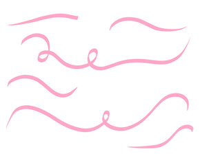 Pink Swirl Line Graphic Element