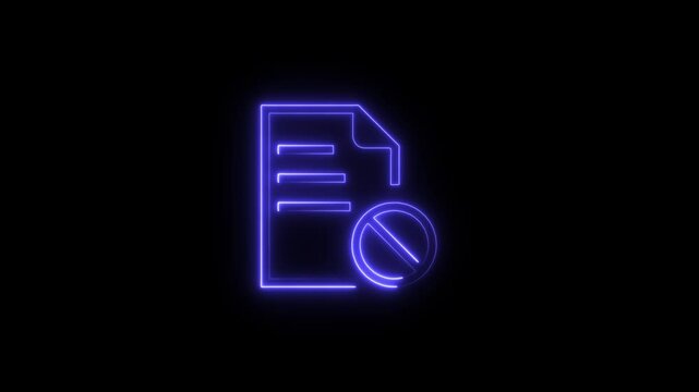 Neon style access denied animation website permission blocked.