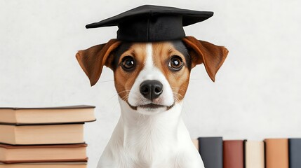 卒業犬の知的な瞳