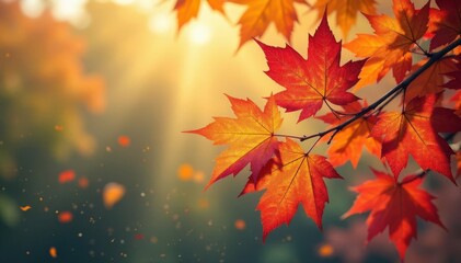 Obraz premium Abstract autumn leaves forming late season design, background, abstract, stem