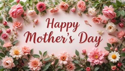 banner with the inscription Happy Mother's Day