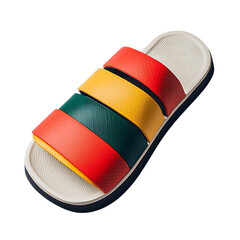 Trendy Slipon Beach Sandals with a Contemporary Design Isolated on Transparent Background