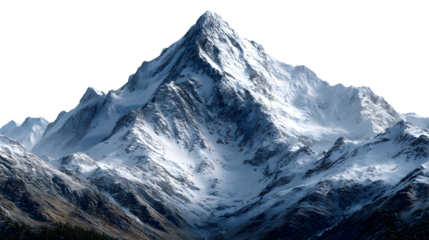 Majestic SnowCapped Mountain Peak Winter Landscape Alpine Scenery