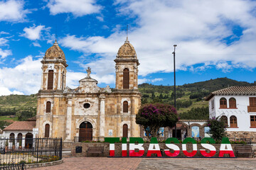Tibasosa, Boyaca - Colombia. May 8, 2025. Our Lady of the Rosary Parish, a Catholic church.