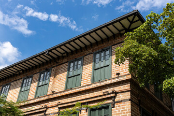 Medellin, Antioquia. Colombia – February 23, 2024. Carre Building, construction began in 1893. Located in the Plaza of Cisneros.