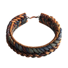 Elegant Woven Anklet with a Smooth Continuous Texture Isolated on Transparent Background