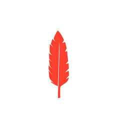 red feather vector icon