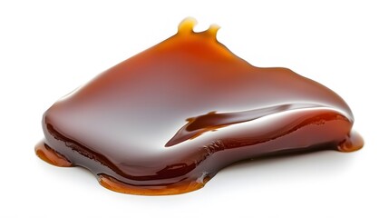 Obraz premium Rich Brown Sauce Drizzle, Glossy Liquid Texture, Food Photography, Sweet Glaze, Culinary Image