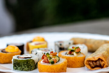 Delicious sushi and sea food 