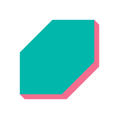 Brutalist abstract shape with bold form. Geometric icon creates a striking visual element. Contemporary design with minimal style and shadow, perfect for modern projects and branding.