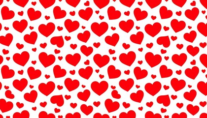 Red Hearts Pattern Background.