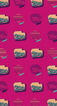Retro Pink 2Do Pattern: Vibrant Vector Design