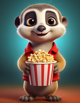 Erdm&auml;nnchen mit Popcorn