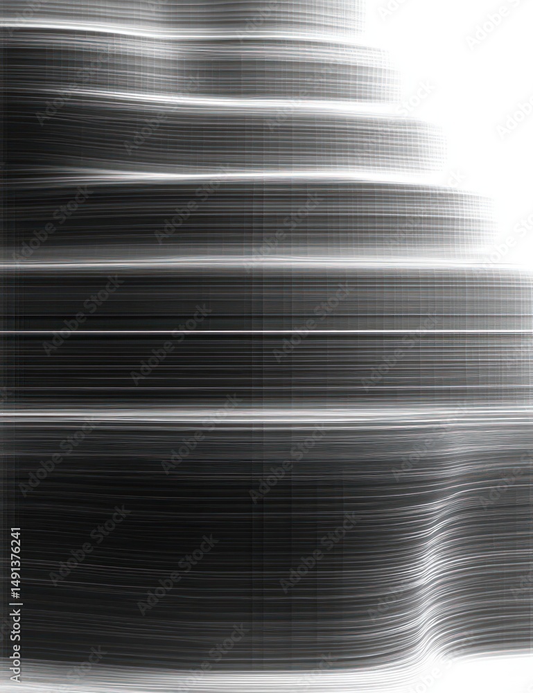 Poster abstract black and white image featuring horizontal and vertical lines with a gradient from dark to 