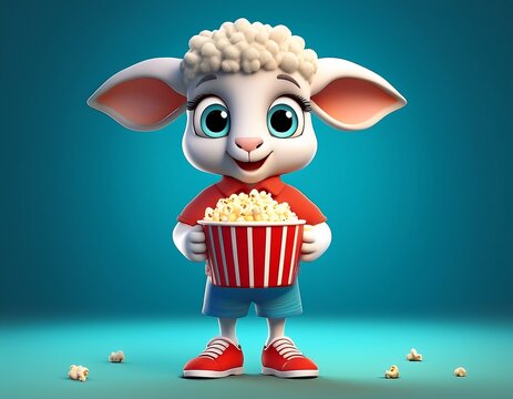 Lamm mit Popcorn