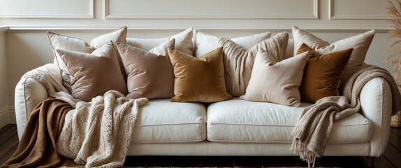 Cozy Neutral & Earthy Tone Living Room Decor