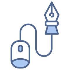 Pen Tool Blue Icon