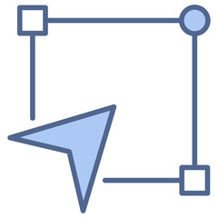 Selection Tool Blue Icon