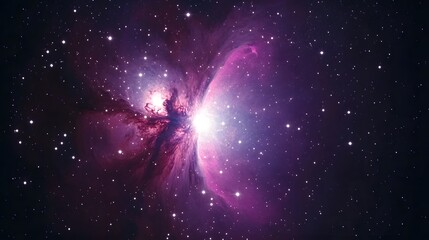 Cosmic Nebula Space Background Purple Stars Galaxy