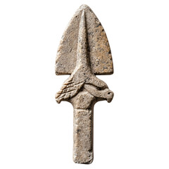 A Stone Arrow with Mycenaean Griffin Claws Greek Ro Isolated on Transparent Background
