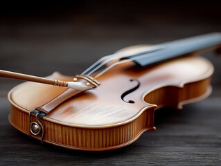 Fototapeta premium extreme close-up of a master luthier carefully shaping the wood for a violin