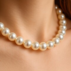 pearl necklace on a mannequin