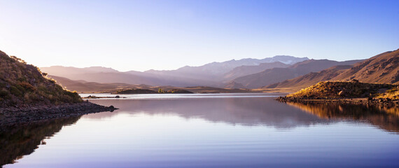 Lake on sunrise