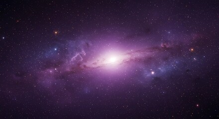 Obraz premium Stunning galaxy featuring a bright central core and surrounding stars