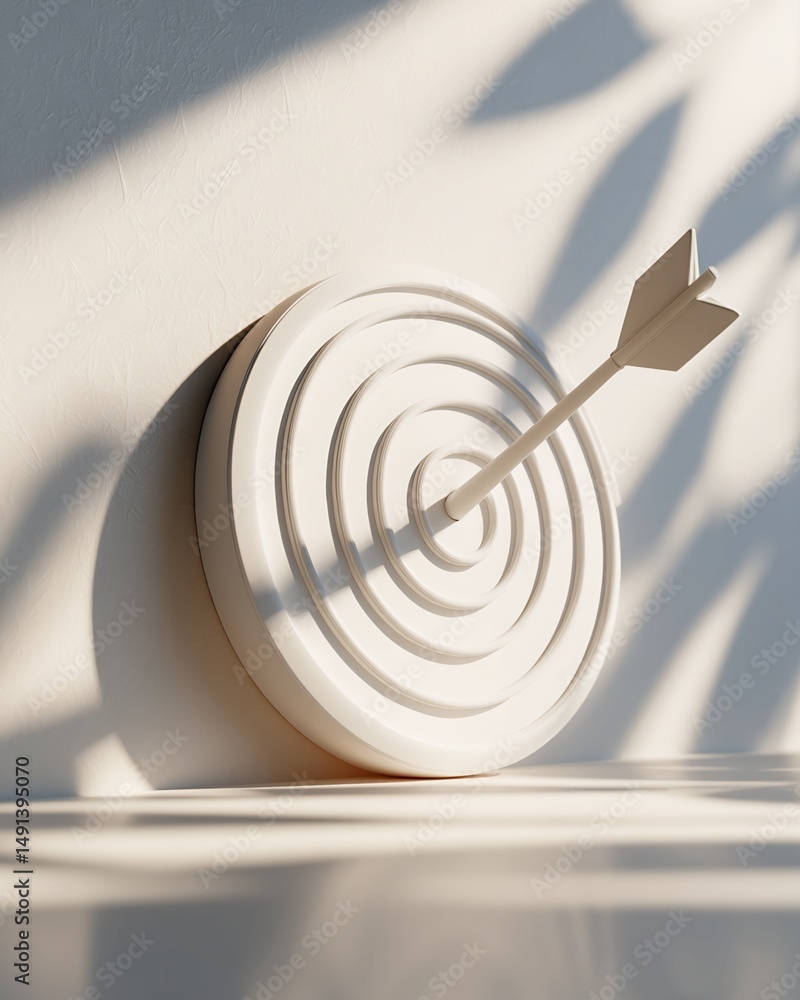 Poster three-dimensional target with arrow