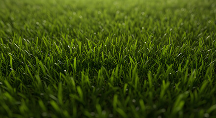 Fototapeta premium Green Grass Field Close Up