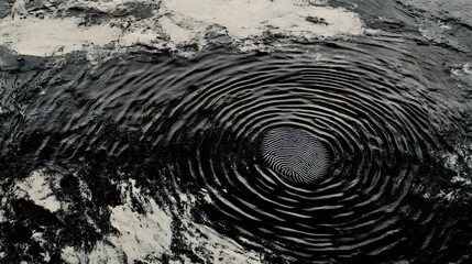 Abstract Fingerprint Ripple Texture Dark Art