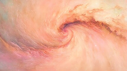 Fototapeta premium Abstract Cosmic Nebula Swirl Peach Pink Galaxy