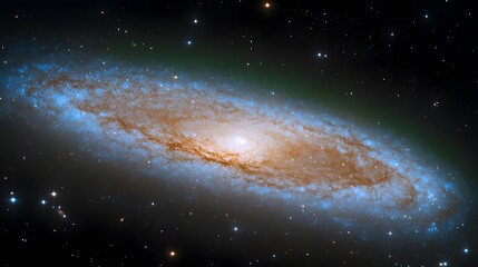 Fototapeta premium Majestic Spiral Galaxy in Deep Space Cosmic Background Stars