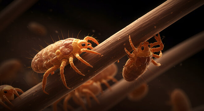 Lice on Hair Strand