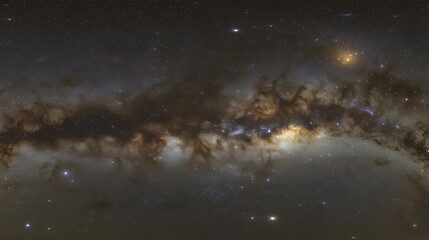 Obraz premium Milky Way Galaxy Panorama, Cosmic Dust and Stars