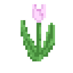 Fototapeta premium Simple flower pixel art